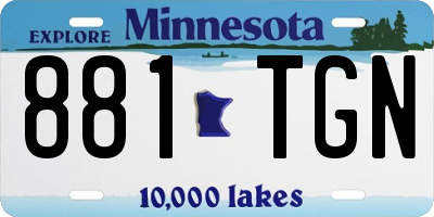 MN license plate 881TGN