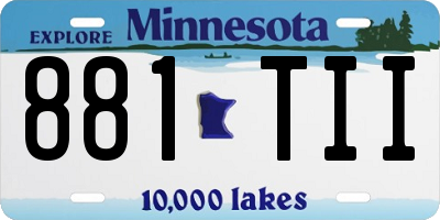 MN license plate 881TII