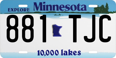 MN license plate 881TJC