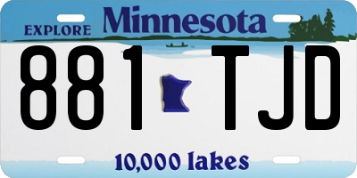 MN license plate 881TJD