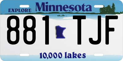 MN license plate 881TJF