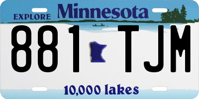 MN license plate 881TJM