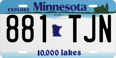MN license plate 881TJN