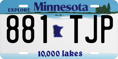 MN license plate 881TJP