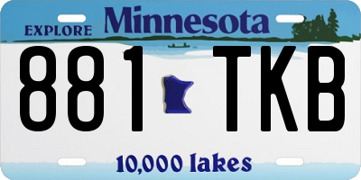 MN license plate 881TKB