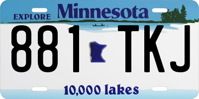 MN license plate 881TKJ