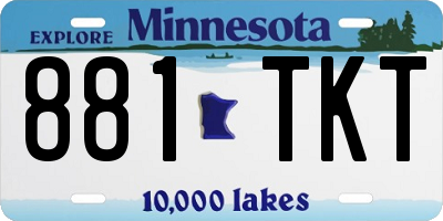 MN license plate 881TKT