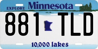 MN license plate 881TLD