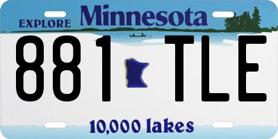 MN license plate 881TLE