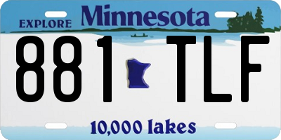 MN license plate 881TLF