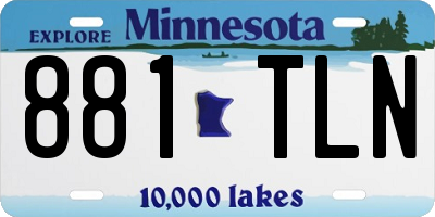 MN license plate 881TLN