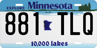 MN license plate 881TLQ
