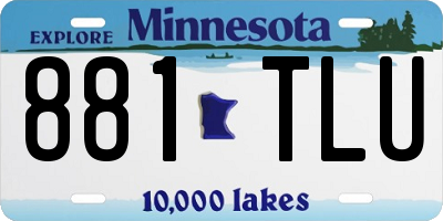 MN license plate 881TLU