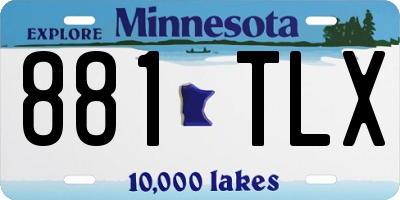 MN license plate 881TLX