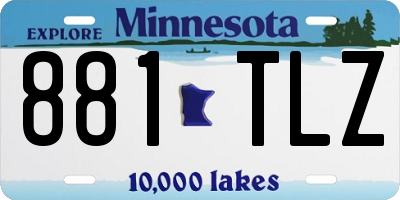 MN license plate 881TLZ