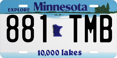 MN license plate 881TMB