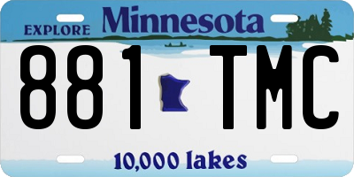 MN license plate 881TMC