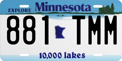 MN license plate 881TMM