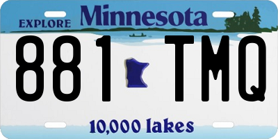 MN license plate 881TMQ