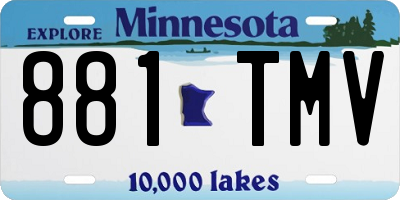 MN license plate 881TMV