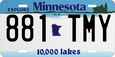 MN license plate 881TMY