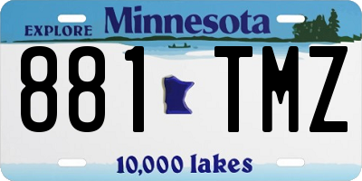 MN license plate 881TMZ
