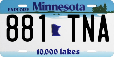 MN license plate 881TNA