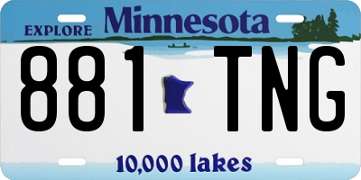 MN license plate 881TNG