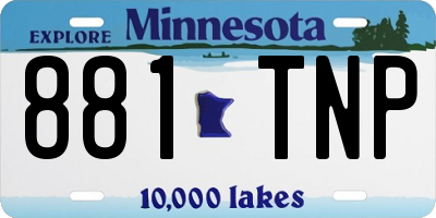 MN license plate 881TNP