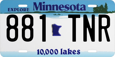 MN license plate 881TNR