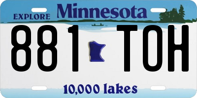 MN license plate 881TOH