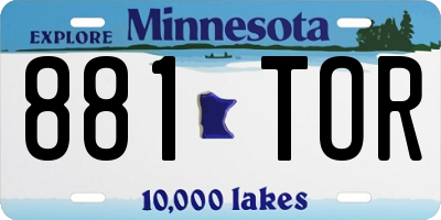 MN license plate 881TOR