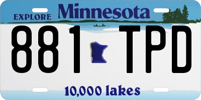 MN license plate 881TPD