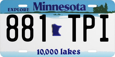 MN license plate 881TPI