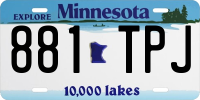 MN license plate 881TPJ