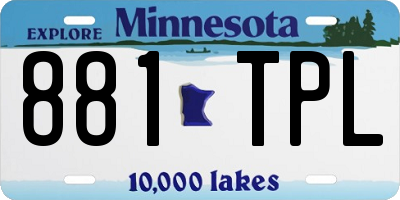 MN license plate 881TPL