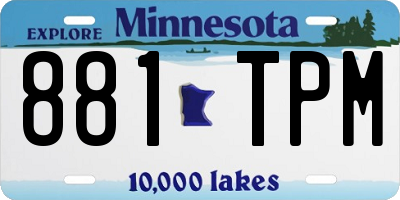MN license plate 881TPM