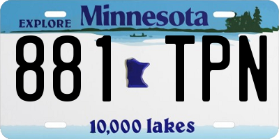 MN license plate 881TPN