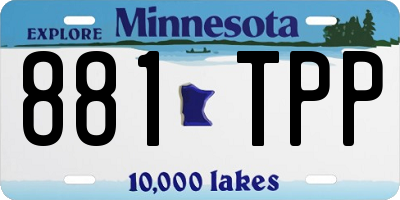 MN license plate 881TPP