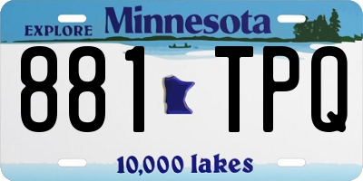 MN license plate 881TPQ