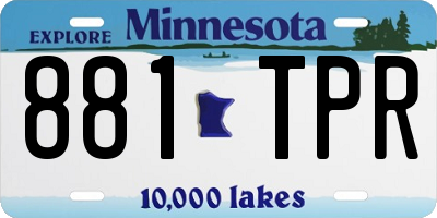 MN license plate 881TPR
