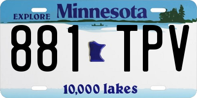 MN license plate 881TPV