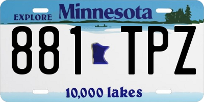 MN license plate 881TPZ