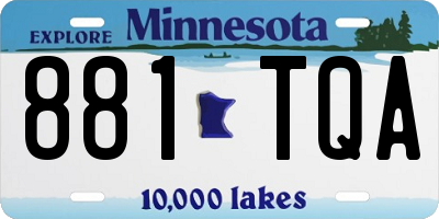 MN license plate 881TQA