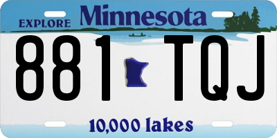 MN license plate 881TQJ