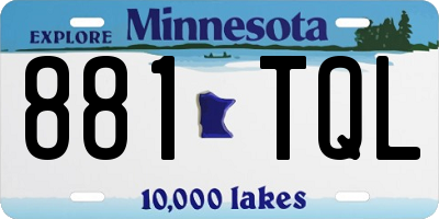 MN license plate 881TQL