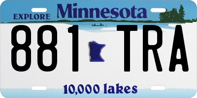 MN license plate 881TRA