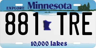 MN license plate 881TRE