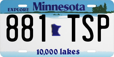 MN license plate 881TSP