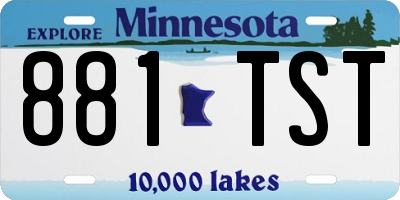 MN license plate 881TST